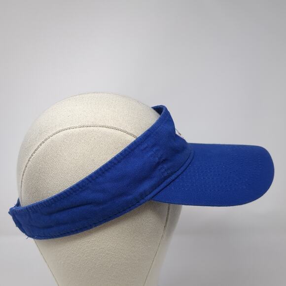 Campbell Aviation Strapback Visor Hat Blue One Size Port & Company - Picture 5 of 10